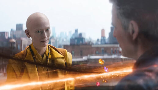 The One in discussion with Dr. Bruce Banner